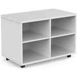 EKOSYSTEM MOBILE BOOKCASE CADDY 4 SHELVES 858 X 500 X 600MM WHITE