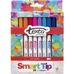 TEXTA SMART TIP COLOURING MARKERS ASSORTED WALLET 20