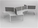 ANVIL CORNER 6 STAFF DESK 120 DEGREE LAYOUT