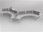 ANVIL CORNER 9 STAFF DESK 120 DEGREE LAYOUT