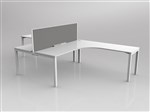 AXIS CORNER DESK SETTING 2 STAFF 90 DEGREE T LAYOUT