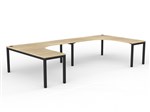 AXIS CORNER DESK SETTING 2 STAFF 90 DEGREE LAYOUT