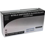 STYLUS NITRILE POWDERFREE DISPOSABLE GLOVES XXL BLACK PACK 100