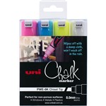 UNIBALL CHALK MARKER CHISEL TIP 8MM ASSORTED PACK 4