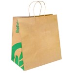 BIOPAK KRAFT PAPER BAGS TWIST HANDLE JUMBO 355 X 370 X 220MM BOX 150