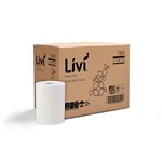 LIVI 7202 EVERYDAY HAND TOWEL ROLL 1 PLY 80M WHITE