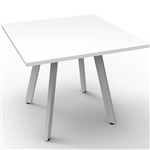 RAPIDLINE ETERNITY SQUARE TABLE 900 X 900MM NATURAL WHITE  WHITE SATIN