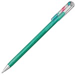 PENTEL K110 HYBRID DUAL METALLIC GEL INK PEN 10MM TURQUOISE GREEN  METALLIC RED AND GREEN