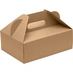 BIOPAK BIOBOARD CARRY TRAY BOX WITH HANDLE 240 X 170 X 85MM PACK 100