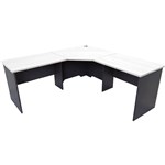 RAPID WORKER CORNER WORKSTATION COMPLETE 1500 X 1500 X 600MM WHITEIRONSTONE