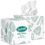 SORBENT SILKY WHITE FACIAL TISSUE 2 PLY 90 SHEETS CUBE EACH OR BOX 24