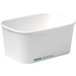 BIOPAK BIOBOARD KRAFT TAKEAWAY BASE 1000ML WHITE PACK 50
