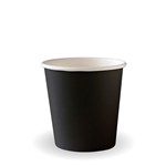 BIOPAK BIOCUP AQUEOUS SINGLE WALL CUP 120ML4OZ BLACK PACK 50