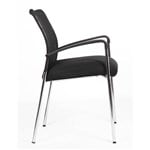 YS DESIGN ORLANDO VISITOR CHAIR 4 LEG WITH ARMS 475 X 460 X 845MM BLACK