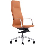 EXECUTIVE PORTFOLIO SEAFORD CHAIR HIGH BACK GENUINE LEATHER 490 X 450 X 1160MM ORANGE