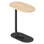 RAPIDLINE SELENE SIDE TABLE NATURAL OAK TOP BLACK BASE