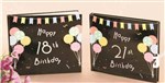 BIRTHDAY GUEST BOOK 18TH BLACK