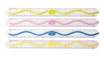 WESTCOTT PLASTIC 30CM WAVE RULER ASSORTED COLOURS