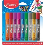 MAPED GLITTER GLUE 105ML TUBES PACK 9