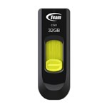 TEAM C141 USB 20 32GB BLACK  YELLOW SLIDING CONNECTOR 15MBs READ