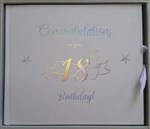 BIRTHDAY GUEST BOOK 18ST WHITE