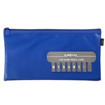 CELCO PENCIL CASE 345X180MM NAME MEDIUM 1 ZIP BLUE