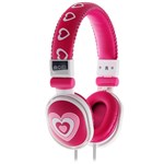 MOKI POPPER HEADPHONES PINK HEARTS