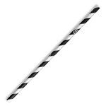 BIOPAK BIOSTRAW STRAW 6 X 197MM BLACK STRIPE PACK 250