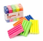 CLAY MODELLING EC FLUORO 50G BL RD YW PK GR FUN CLAY