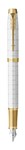PEN PARKER IM PREMIUM FOUNTAIN PEARL WITH GOLD TRIM GIFT BOX