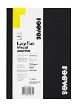 REEVES A5 KRAFT BLACK COVER LAYFLAT VISUAL JOURNAL 150 X 220MM 110GSM 30 SHEET