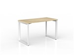 ANVIL DESK 1200 X 600MM WHITE FRAME OAK TOP