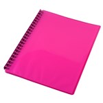 DISPLAY BOOK SOVEREIGN A4 REFILLABLE GLOSS PINK 20 PAGE