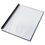 DISPLAY BOOK SOVEREIGN A4 REFILLABLE CLEAR FRONT BLACK 20P