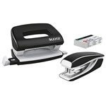 LEITZ NEXXT WOW STAPLER  PUNCH SET MINI BLACK
