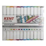 KENT SPECTRA GRAPHIC DESIGN MARKER ASSORTED COLOUR SETS 0028220 PACK 12 