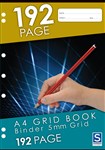 GRID BINDER BOOK SOVEREIGN A4 5MM GRID 192 PAGE