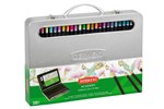 ART SET DERWENT ACRYLIC COLOUR PENCIL CARRY TIN OF 28