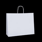 TWIST HANDLE 22 MILAN FLAT FOLD BAG LANDSCAPE WHITE 300 X 380 X 120MM 100GSM PACK 50
