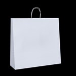 TWIST HANDLE 26 NEW YORK FLAT FOLD BAG WHITE 430 X 450 X 150MM 100GSM PACK 50