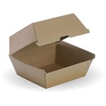 BIOPAK BIOBOARD BURGER BOX LARGE BROWN PACK 50