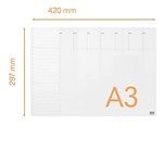NOBO ACRYLIC WHITEBOARD WEEKLY PLANNER 300 X 420MM