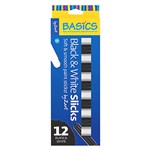 ZART PAINT STICK SLICKS BLACK AND WHITE PACK 12