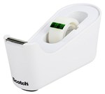 TAPE DISPENSER SCOTCH DESKTOP C18 WITH SCOTCH MAGIC TAPE WHITE
