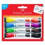MARKER FABERCASTELL MAGNETIC WHITEBOARD  ERASER CAP 8 COLOURS PACK 4