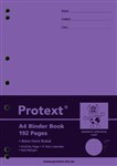 PROTEXT BINDER BOOK RULED 8MM 70GSM 192 PAGE A4 COW ASSORTED