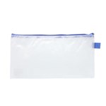 MESH PENCIL CASE 340 X 185MM ZIP BLUE