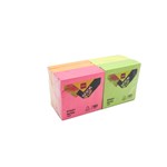 RAZORLINE ADHESIVE NOTES 76 X 76 NEON MEMO PADS PACK 12
