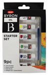 PAINT JASART BYRON OIL PAINT 12ML ASSORTED STARTER SET PACK 9      