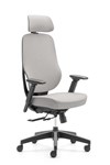 VESPA SYNCHRO MESH BACK CHAIR WITH ARMS  MESH HEADREST SAND